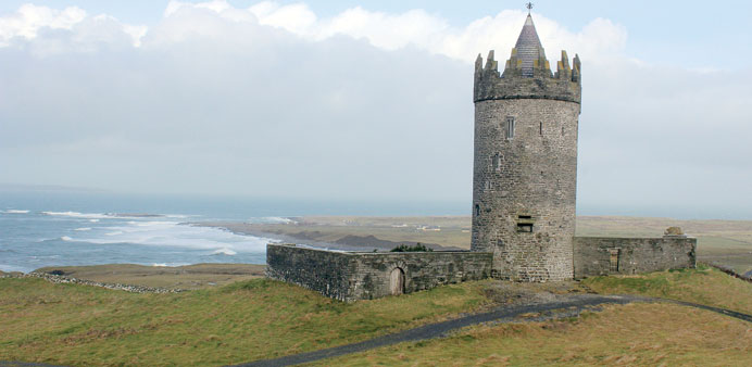 MAJESTIC: Doonagore Castle ruins overlooks the wild Atlantic in Doolin.