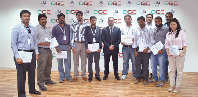  CGC executives during their companyu2019s ISO re-certification ceremony.