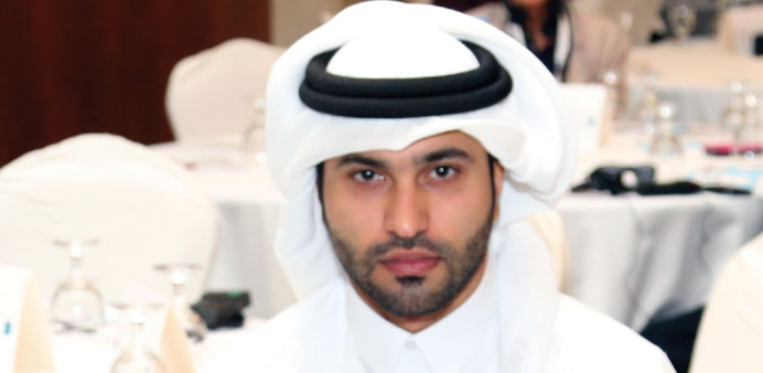 Fardan Fahd Alfardan at the Doha Dialogue on Migration yesterday.