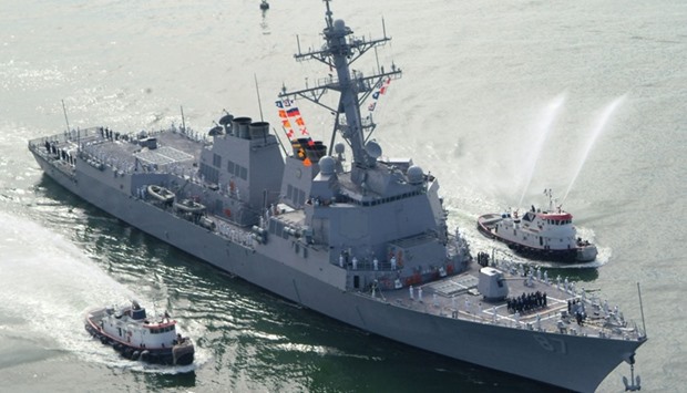 The USS Mason ,detected two inbound missiles, within an hour of each other from around 7:00 pm on Sunday.