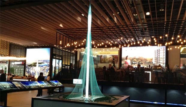 A model of The Tower is on display at the Cityscape Global real estate event in Dubai in this picture taken last month.