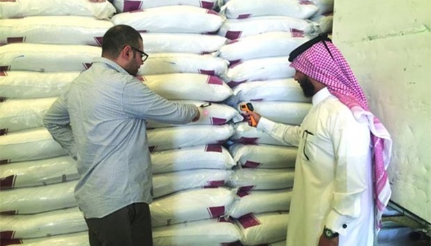 Food being inspected at Al Wakrah.