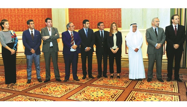 The founding members and officers of the Portuguese Business Council (PBC) in Qatar, including PBC co-honourary president Ali M Jaidah during the councilu2019s launch ceremony on Sunday. PICTURE: Ram Chand