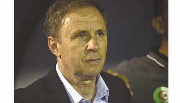 Algeriau2019s coach Milovan Rajevac looks on during the World Cup qualifying match against Cameroon at the Mustapha Tchaker Stadium in Blida last week. (AFP)