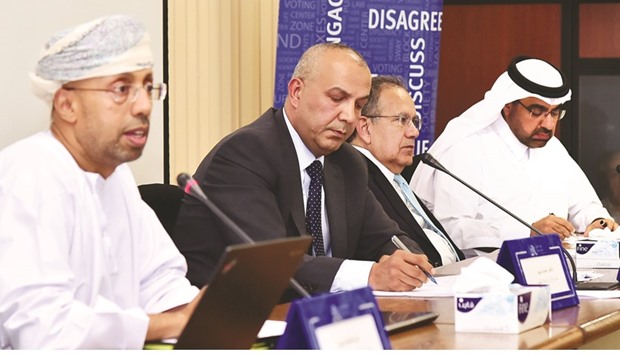 Dr Abdullah Baabood, Dr Yasser Alkhakailah, Dr Ibraheem al-Anani, and Dr Hassan al-Sayed at the roundtable yesterday.