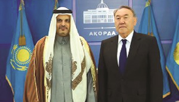 Al-Tamimi with Nazarbayev.