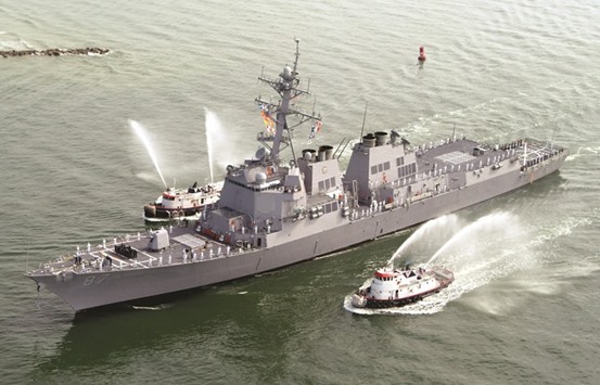The USS Mason, a guided missile destroyer.