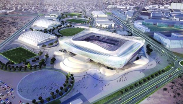 Architect's impression of Al Rayyan Stadium