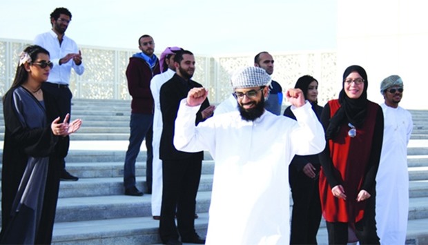 Saif al-Farai, from Oman, celebrates as he gets chosen to be one of the top nine innovators to compete in Season 8.