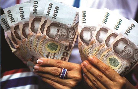 Thailandu2019s baht strengthened 0.2% to 35.608 per dollar in Bangkok yesterday.
