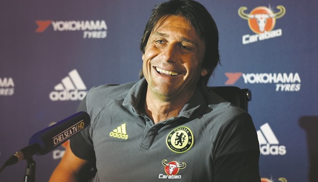 Chelsea manager Antonio Conte during the press conference ahead of his teamu2019s EPL match against defending champions Leicester City today.