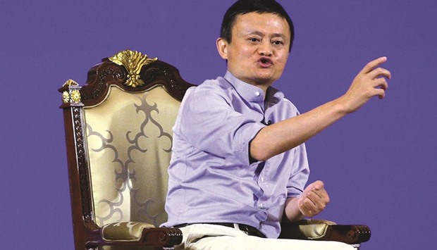 Founder and executive chairman of Alibaba Group Jack Ma gestures during the Conversation on Entrepreneurship and Inclusive Globalisation at the Foreign Ministry in Bangkok. Chinau2019s largest e-commerce company plans to upgrade retail businesses and improve efficiency across product manufacturing, distribution and service, a top official of the company said.