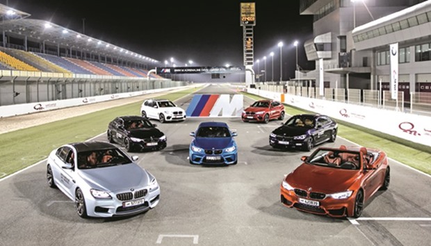 The BMW M range at the Losail International Circuit.