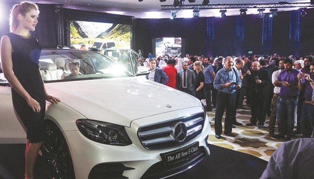 The all-new Mercedes-Benz E Class at the packed launch event.