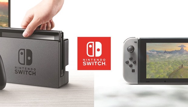 The Nintendo Switch, a new gaming device, is seen in this image released by Nintendo. In a three-minute video posted on its YouTube channel on Thursday, Nintendo unveiled the hybrid machine which can be played at home and on the go, thanks to a removable screen with the controllers attached.
