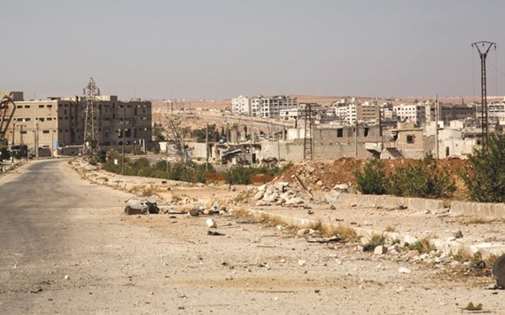 A damaged road and abandoned buildings in Aleppou2019s rebel-held Kalasa neighbourhood. Syria u2013 which has become a true humanitarian disaster, with no end in sight u2013 poses the most severe test of the regionu2019s ability to compromise and reconcile.