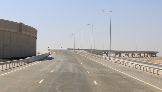 A view of the bridge linking Al Huwaila Road with North Road