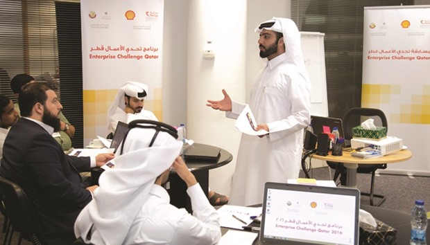 A train-the-trainer session in preparation for Enterprise Challenge Qatar.