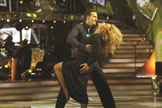 Anastacia and Brendan Cole dancing the rumba.