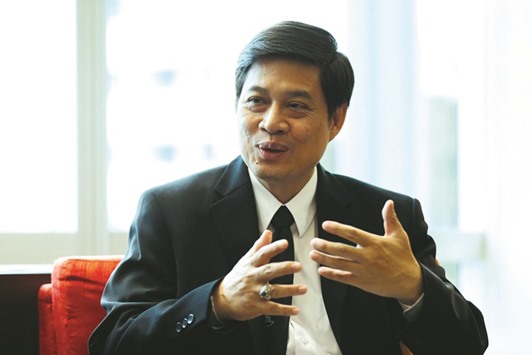 Thailandu2019s central bank deputy governor Mathee Supapongse gestures during an interview with Reuters at the Bank of Thailand in Bangkok. With growth on track, inflation returning to the target range and improving economic indicators, further monetary policy easing may not be necessary, Mathee said yesterday.