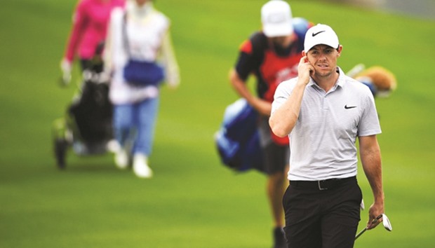 Rory McIlroy of Northern Ireland walks down the fairway during the ProAm event for the World Golf Championships-HSBC Champions golf tournament in Shanghai.