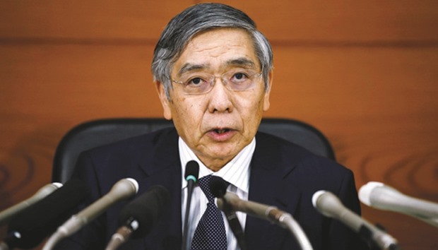 Bank of Japan governor Haruhiko Kuroda attends a news conference at the BoJ headquarters in Tokyo. As his term winds down, Kuroda has retreated from both the radical policies and rhetoric of his early tenure, suggesting there will be no further monetary easing except in response to a big external shock.