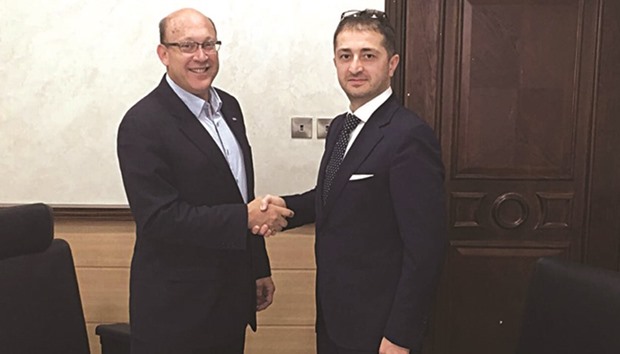 Vauban CEO Mitchell Scherr with MSC-Q general manager Omar Bitar. Vauban recently partnered with MSC Qatar, and its operation in Doha under the new name VCS is already up and running.