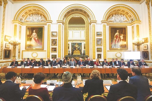Ministers and delegates attending a meeting on u201cSustainable landscapesu201d at Lancaster House in London in the run-up to COP22 in Marrakech.