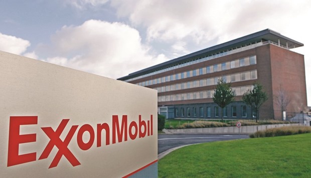 The Belgian headquarters of ExxonMobil is seen in Brussels. The oil giant warned it may be facing the biggest reserves revision in its history as production sank to a seven-year low and profit slid amid a prolonged slump in energy markets.
