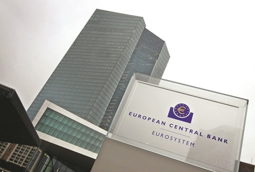 The headquarters of the European Central Bank is seen in Frankfurt. While the ECB is forecast by economists in a Bloomberg survey to tweak and extend its stimulus programme, the recent move higher in yields may reduce pressure for a change to the rules at its next policy meeting in December.