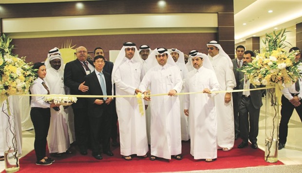 Al Meera deputy CEO Dr Mohamed Nasser al-Qahtani inaugurates the new Bu Sidra branch.