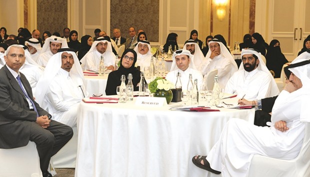 HE Dr Mohamed Abdul Wahed Ali al-Hammadi with other dignitaries at the event yesterday.
