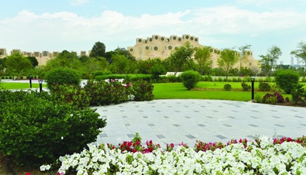 A view of the Qatar University campus