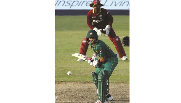 Pakistanu2019s batsman Babar Azam has scored centuries in the first two ODIs against West Indies. (AFP)