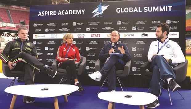 Panellists take part in Aspire Academyu2019s two highest profile events u2013 ASPIRE4SPORT and the Global Summit on Football Performance & Science in Amsterdam yesterday.