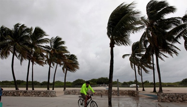 Miami Beach prior to the arrival of Hurricane Matthew