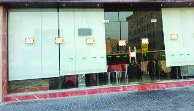 One of the restaurants closed by Doha Municipality
