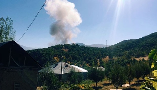 Smoke rising from the location of attack. Picture posted in social media.