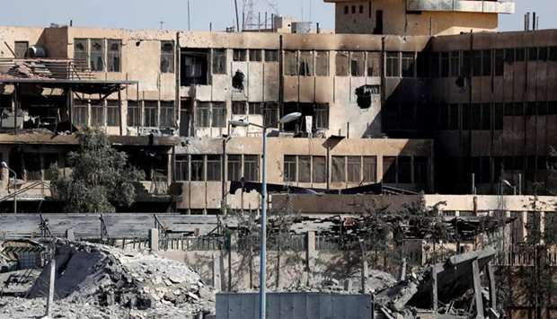 A view of Raqqa's National Hospital in Syria