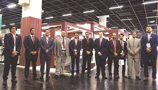 Representatives of Qatari F&B companies during the Anuga trade fair held in Cologne, Germany.