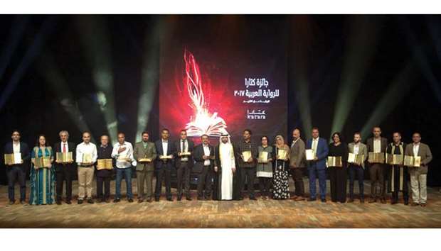 General Manager of the Cultural Village Foundation-Katara Dr Khalid bin Ibrahim al-Sulaiti with the winners.