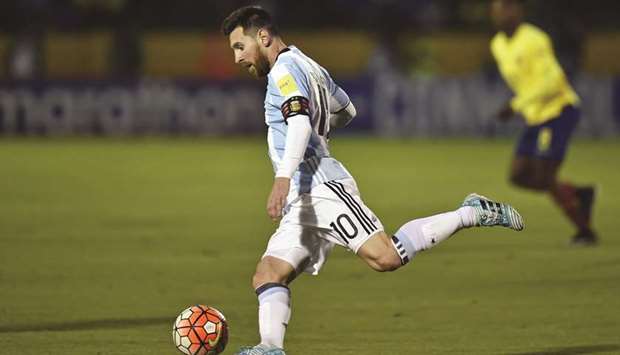 Barcelonau2019s spectacular form has been thanks to Lionel Messi, who also rescued Argentinau2019s floundering World Cup qualifying campaign with a stunning hat-trick against Ecuador on Tuesday. (AFP)
