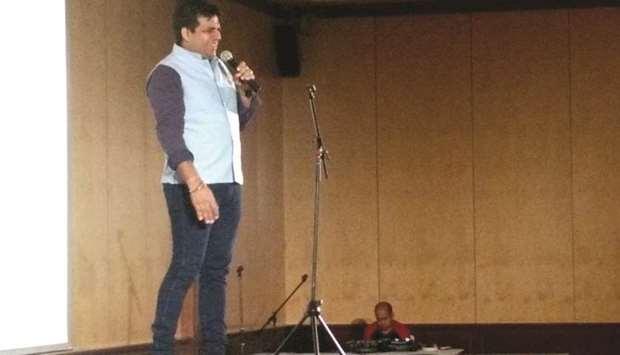 IN ACTION: Amit Tandon doing his bit.