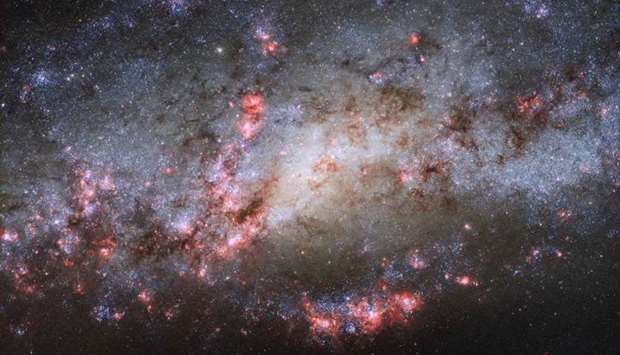 image taken with Hubble Space Telescope, shows the galaxy NGC 4490