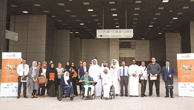 Participants of the u2018Accessibility Awareness and Audit Trainingu2019 held in Doha recently.
