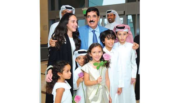 HE Dr al-Kuwari being greeted upon his return to Doha yesterday. PICTURE: Ram Chand