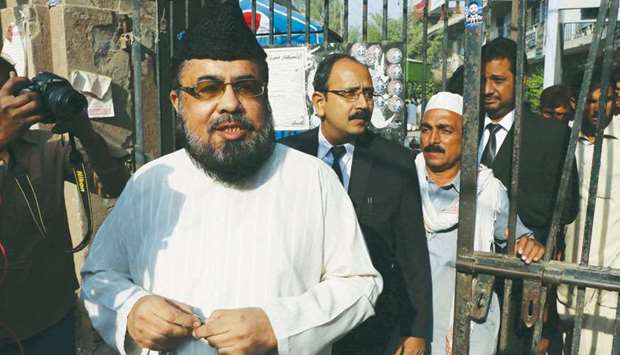 Pakistani cleric Mufti Abdul Qavi comes out from court after the hearing in the murder of social media star Qandeel Baloch in Multan yesterday.  Pakistani police arrested a high-profile mullah yesterday over his alleged role in the murder of a social media star Qandeel Baloch last year, which reignited calls for action against so-called u201chonour killingsu201d.