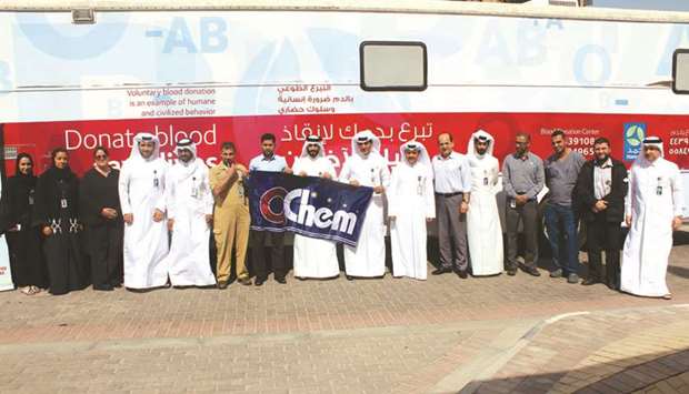 A fully equipped mobile blood donation unit was deployed to Q-Chem for the community initiative along with a team of medical specialists.