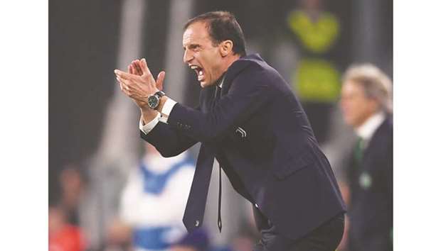 Juventus coach Massimiliano Allegri says that the 2015 and 2017 finalists lacked sharpness as they laboured to a 2-1 win over Sporting Lisbon. (AFP)