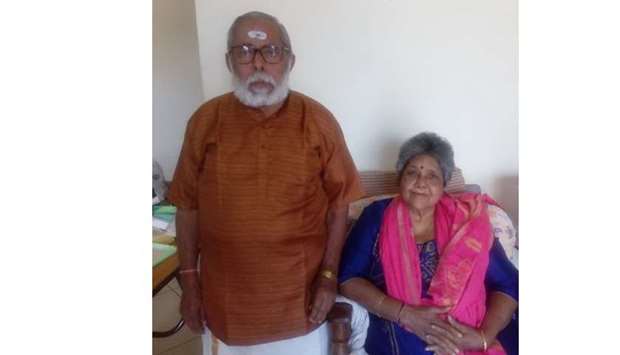 Lalitha with her husband T M Anantharaman